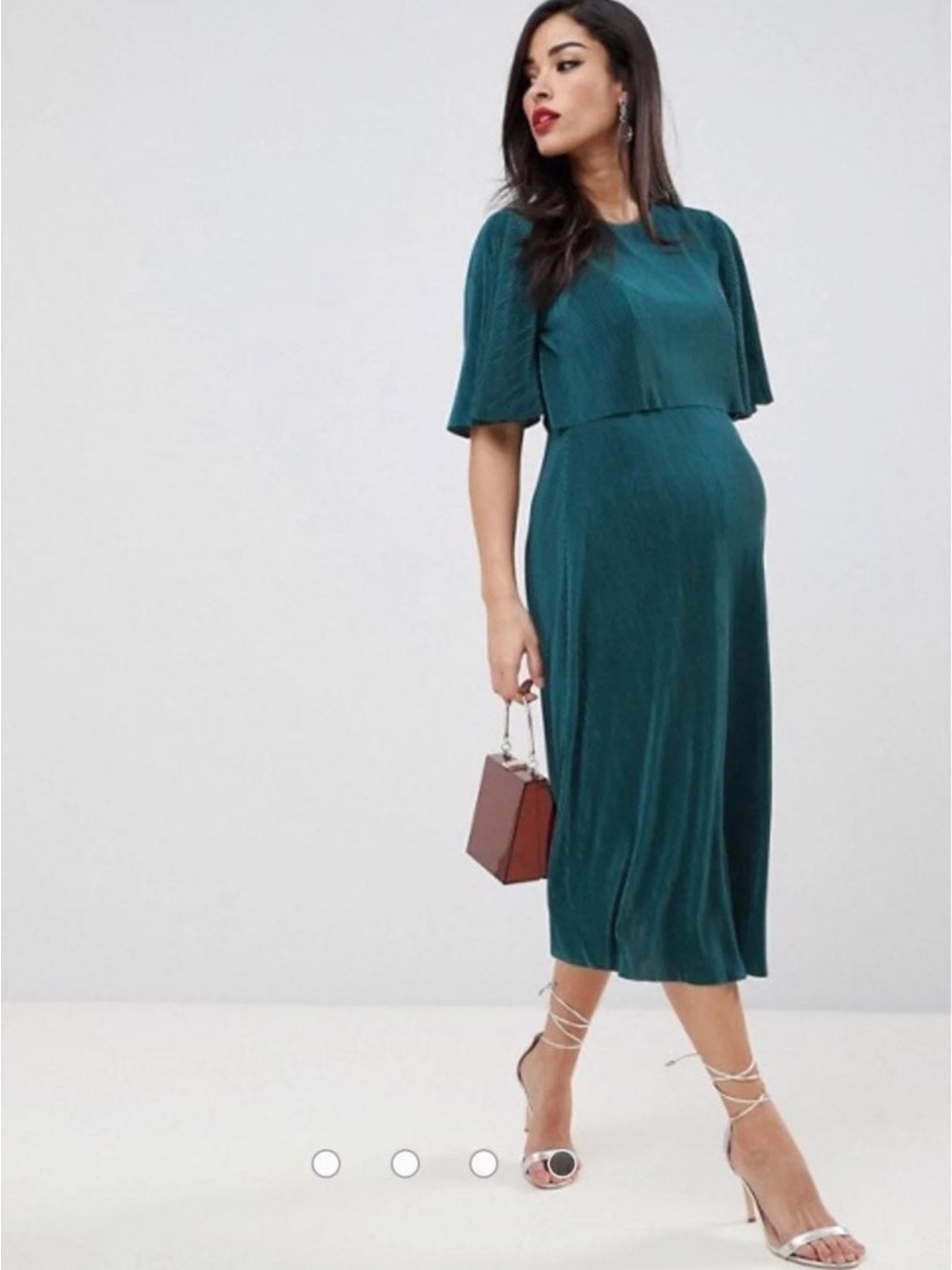 ASOS Teal Green maternity Midi Dress
